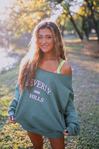 Off Shoulder Beverley Hills Sweatshirt