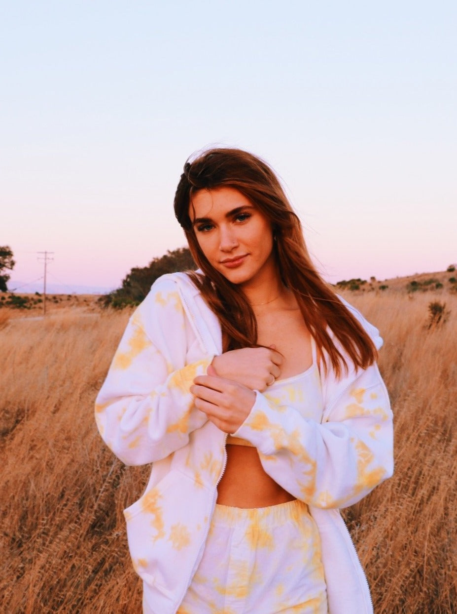 Tie Dye Zip-Up Jacket