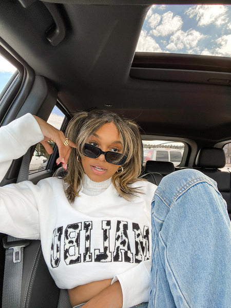 Malibu Cow Print Sweatshirt