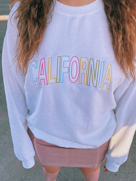 CALIFORNIA Embroidery Sweatshirt