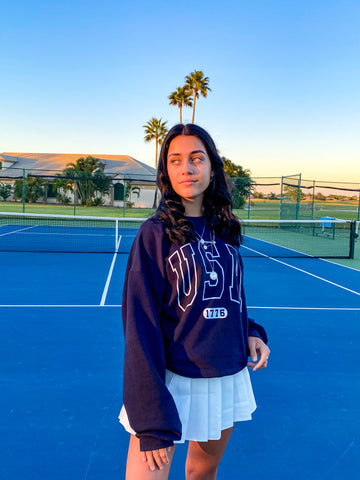 Navy Blue USA Sweatshirt