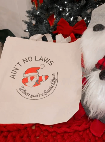 Santa Claus Canvas Tote Bag--HOLIDAY LIMITED EDITION